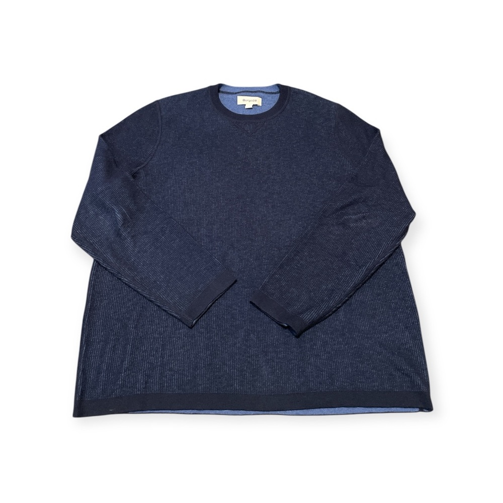 Men's Borgo28 Waffleknit Two Ply Thermal Shirt Blue Size Large